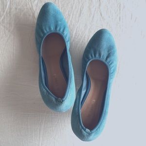 Le Saunda | Suede Low Heel Turquoise Size 6